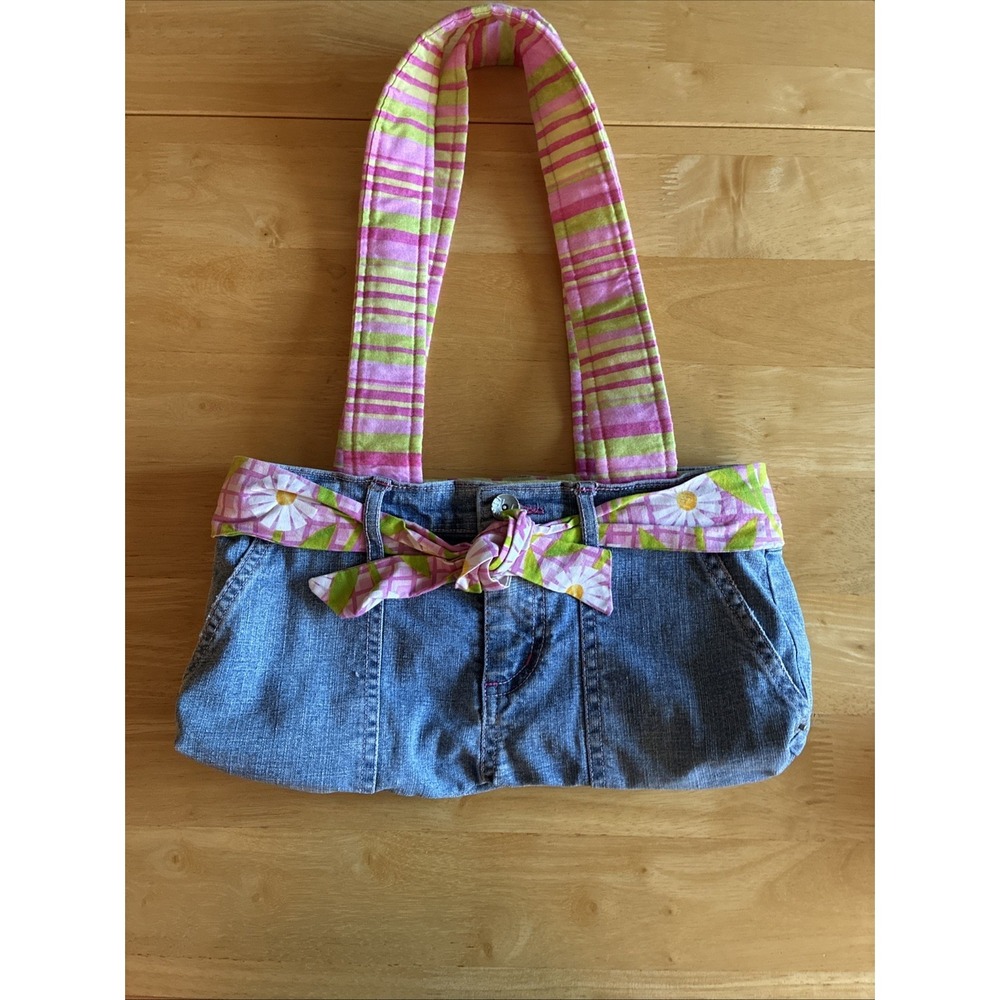 Handmade Jean Purse Unique Boho Hippie Y2K
